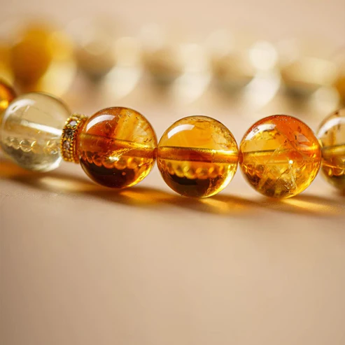 Natural Yellow Crystal Bracelet (Wealth and Luck)