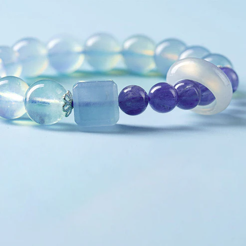 Natural Blue Crystal Bracelet (Love and Family)