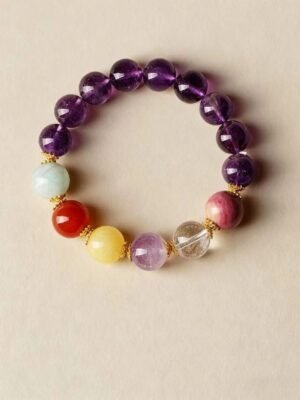 Nine Purple Fire Crystal Bracelet (20-year Good Fortune)