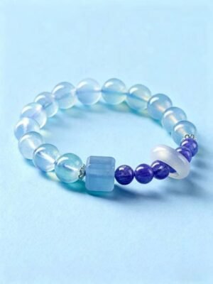 Natural Blue Crystal Bracelet (Love and Family)
