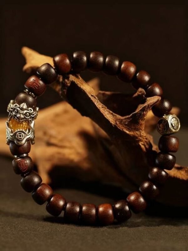 Lightning struck jujube wood bracelet