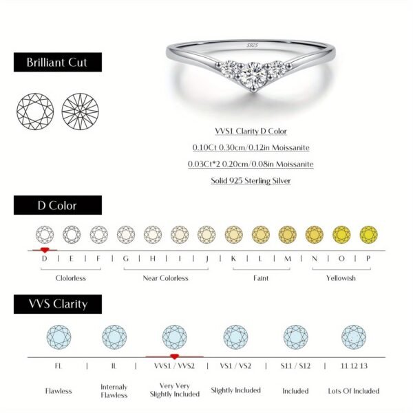 Simple Eternal Moissanite Ring 925 Sterling Silver Shiny Simple Thin Women's Wedding Ring Exquisite Jewelry Gift
