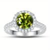 Classic Ladies 925 Sterling Silver Ring with True Moissanite 1 Carat D Color Round Luxury Wedding Jewelry