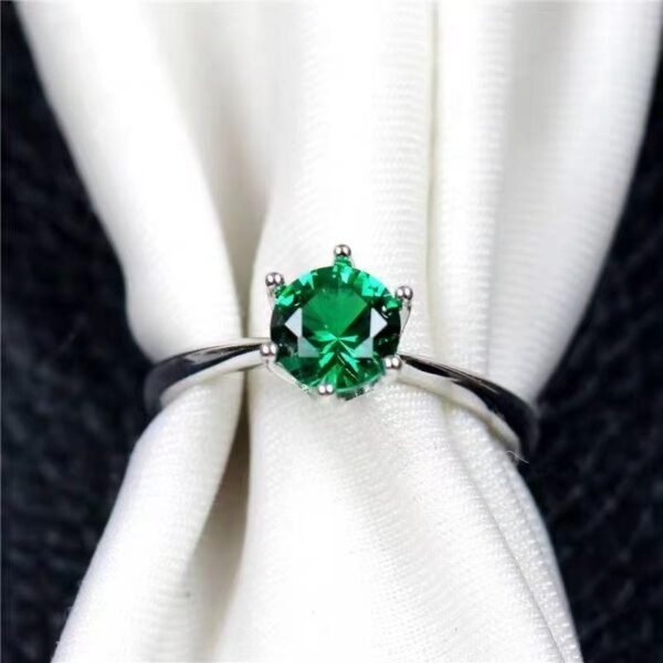 18K Sterling Silver Gold Round Cut Solitare 1.5 CT Moissanite Engagement Rings for Women - Moissanite Wedding Band for Women - Stone Promise Rings