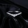 Simple Eternal Moissanite Ring 925 Sterling Silver Shiny Simple Thin Women's Wedding Ring Exquisite Jewelry Gift