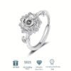Classic 925 Sterling Silver Moissanite Ring Women's Jewelry Wedding Promise Party Gift