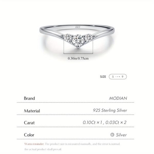Simple Eternal Moissanite Ring 925 Sterling Silver Shiny Simple Thin Women's Wedding Ring Exquisite Jewelry Gift