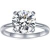 Solitaire Moissanite Engagement Ring, 1CT D Color VVS1 Clarity, 925 Sterling Silver with 18K White Gold Plated, Ideal Gift for Women
