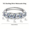 bebb28a34b604d1ab841ee47d9d69e3b~tplv-fhlh96nyum-origin-jpeg 1 piece moissanite ring Five-stone 925 sterling silver engagement ring 6.5mm & 6mm & 5mmD color Round moissanite wedding ring Women's silver ring S925 jewelry