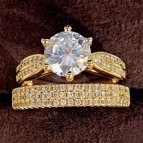 Moissanite Engagement Rings for Women,Promise Rings 925 Sterling Silver with 18K Yellow/White Gold Plated,D Color VVS1 Wedding Band Moissanite Ring 0.5/1/1.5/2/3/4CT