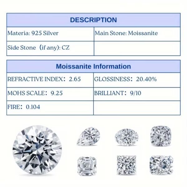 2-carat square turquoise S925 sterling silver moissanite diamond ring, an ideal gift for weddings or birthdays for her, suitable for teenagers.