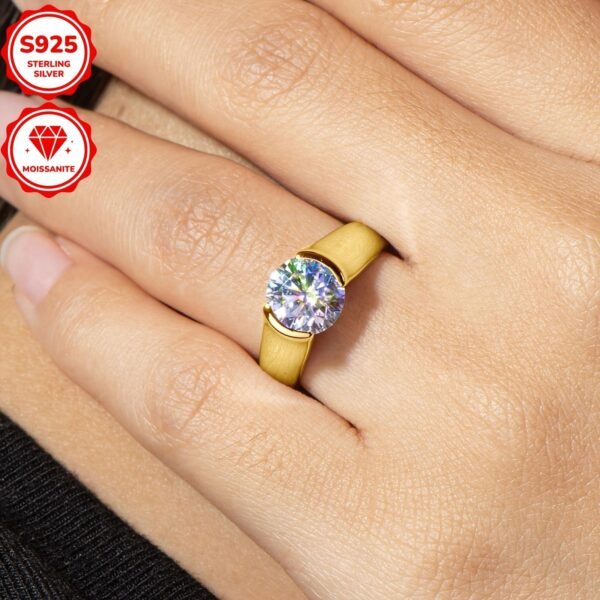 [Silver gram weight 4.73g (US10 size as an example), main stone moissanite 8mm * 1pc, 2 carats] 1 moissanite ring 925 sterling silver women's engagement ring classic 2CT round moissanite wedding ring 2 carats engagement ring anniversary ring